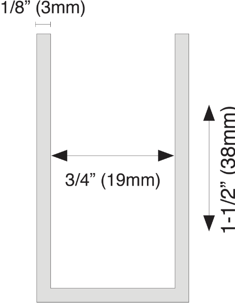 Picture of Commercial U-Channel 1-1/2''