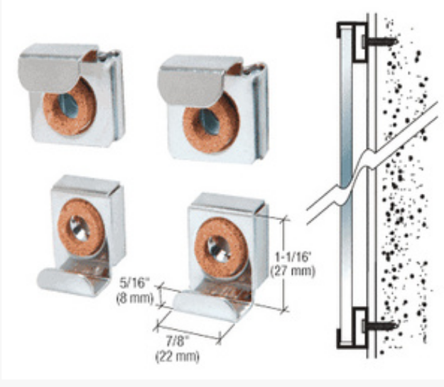 Picture of CRL Nickel Plated E-Z Mount Mirror Clip Set